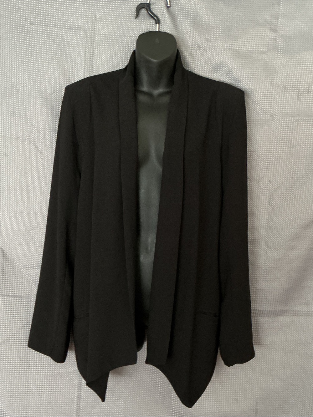 Cartonnier Black Open-Front Draped Blazer